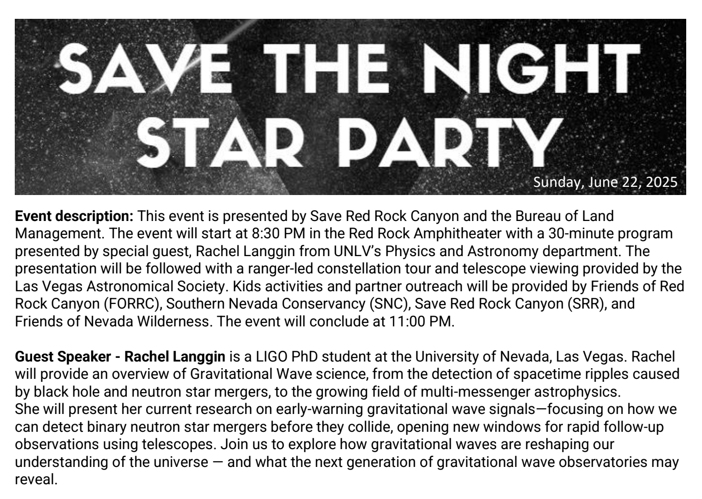 Stargazing event at Red Rock Canyon
