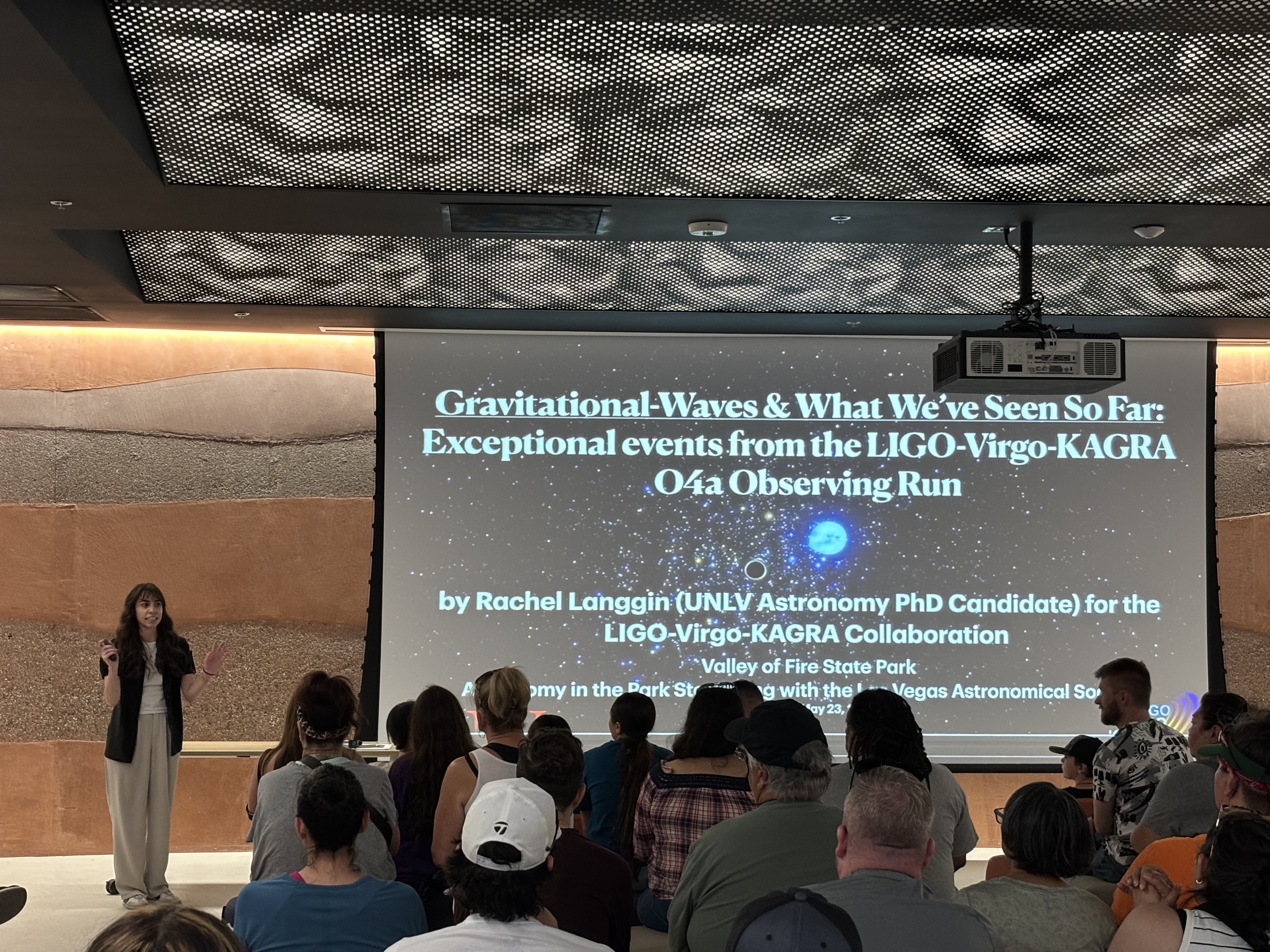 Rachel presenting at the Valley of Fire State Park's new Visitor Center