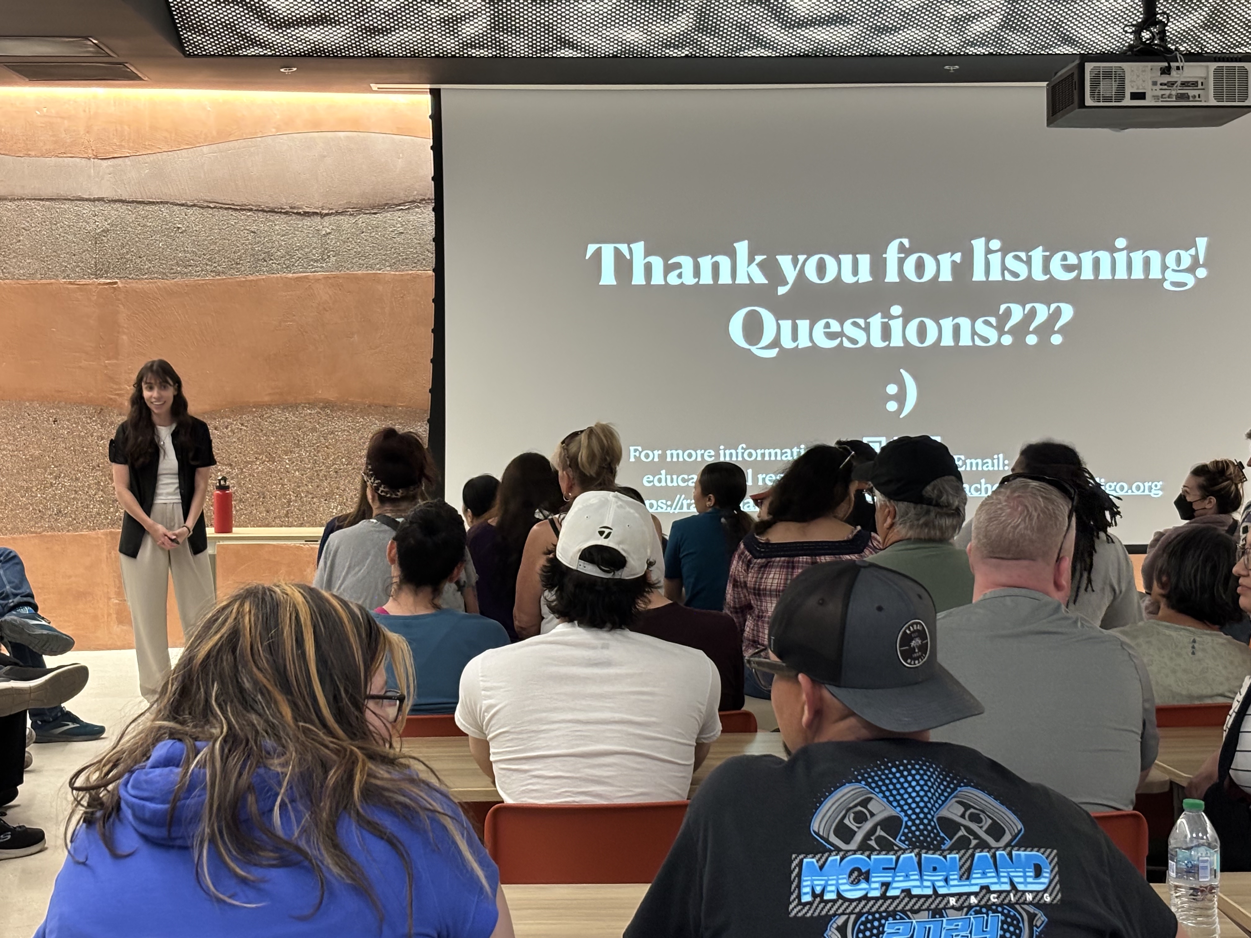 Rachel presenting at the Valley of Fire State Park's new Visitor Center